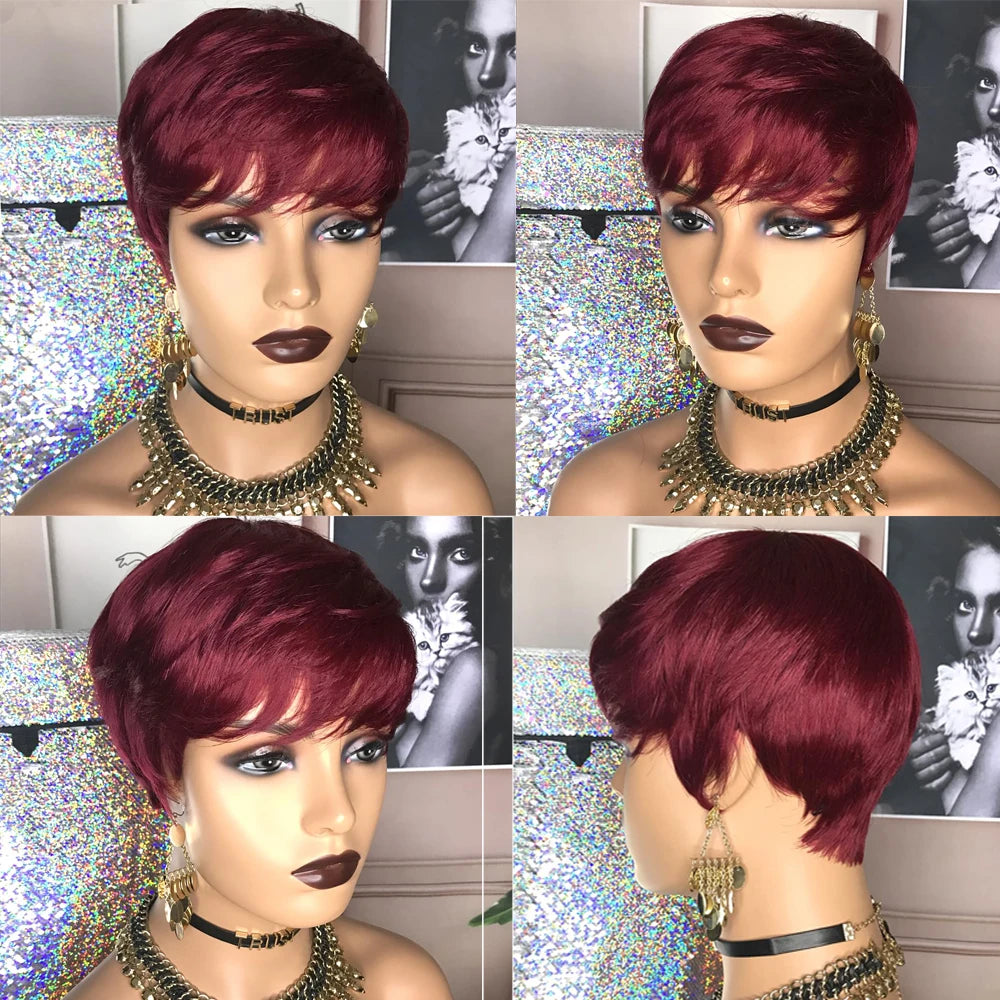 Short Wavy Pixie Cut Wig for Daily Styling - 2
