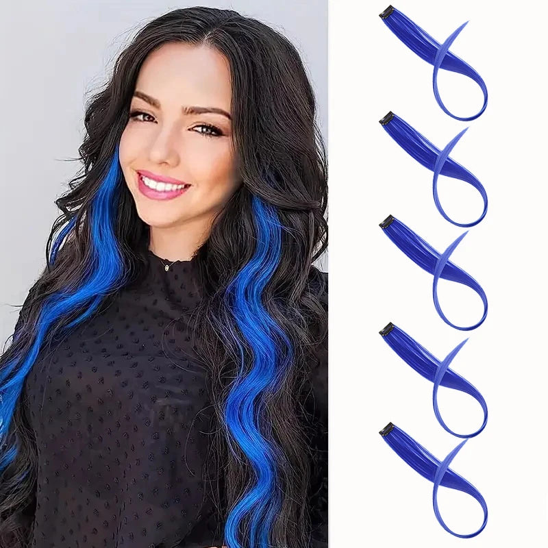 22-Inch Clip-In Ombre Rainbow Hair Extensions