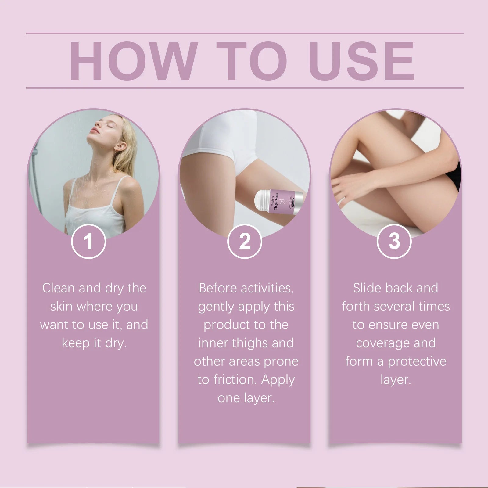 Anti-Chafe Thigh Balm Stick for Skin Protection and Friction Relief - 12