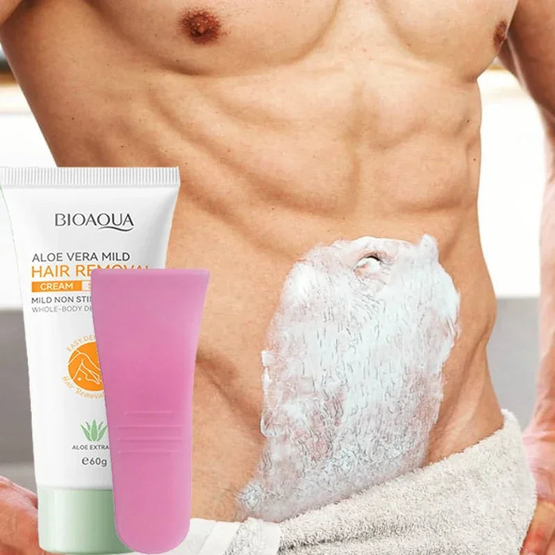 Painless Aloe Vera Hair Removal Cream for Full Body and Intimate Areas - 1