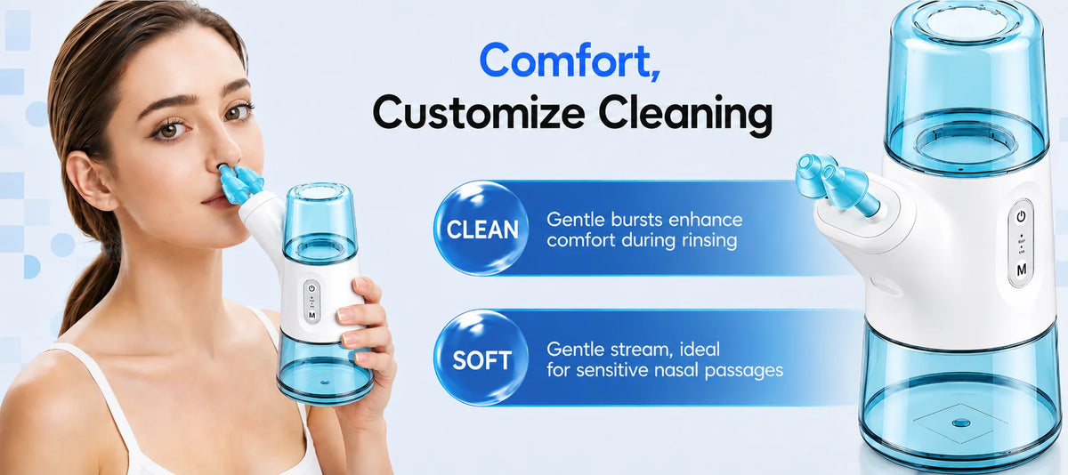 Portable Electric Nasal Irrigator for Sinus Relief and Daily Nasal Care