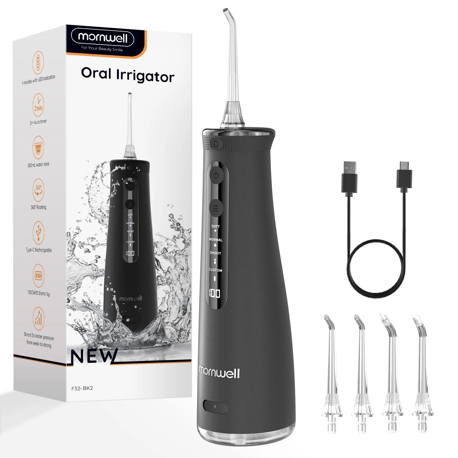 Portable Cordless Water Flosser for Deep Teeth Cleaning and Gum Care - 16