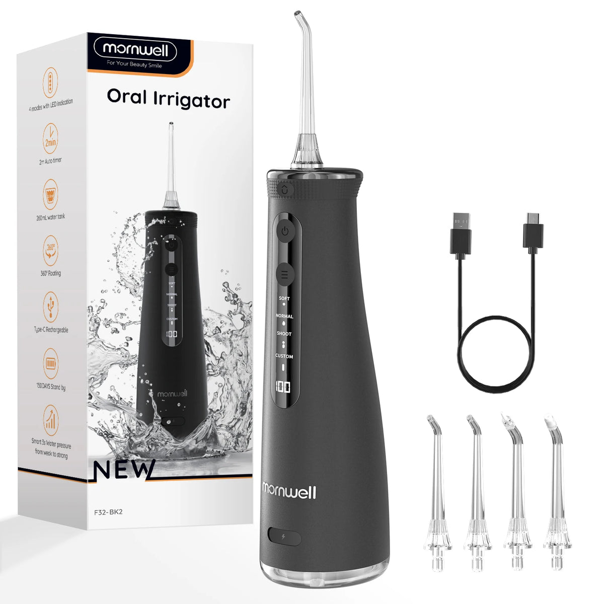 Portable Cordless Water Flosser for Deep Teeth Cleaning and Gum Care