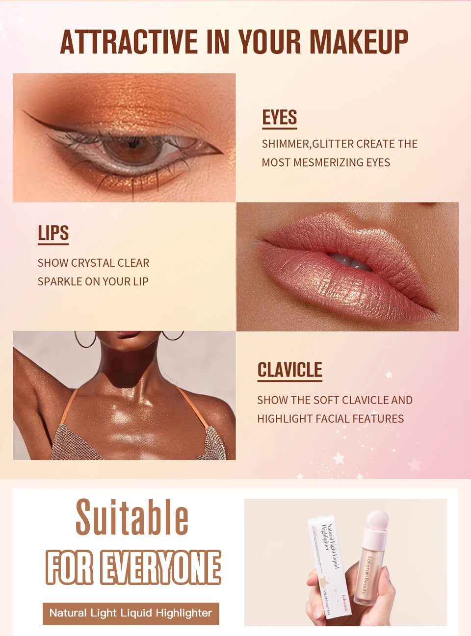 Liquid Highlighter for Radiant Glow and Natural Brightened Skin Finish - 13