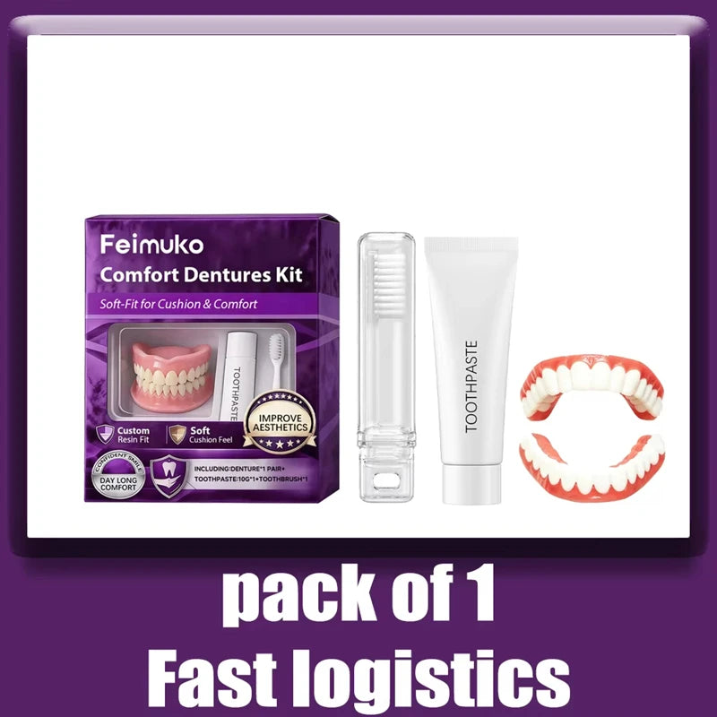 Comfortable Silicone Full Set Dentures for Instant Smile Enhancement - 22