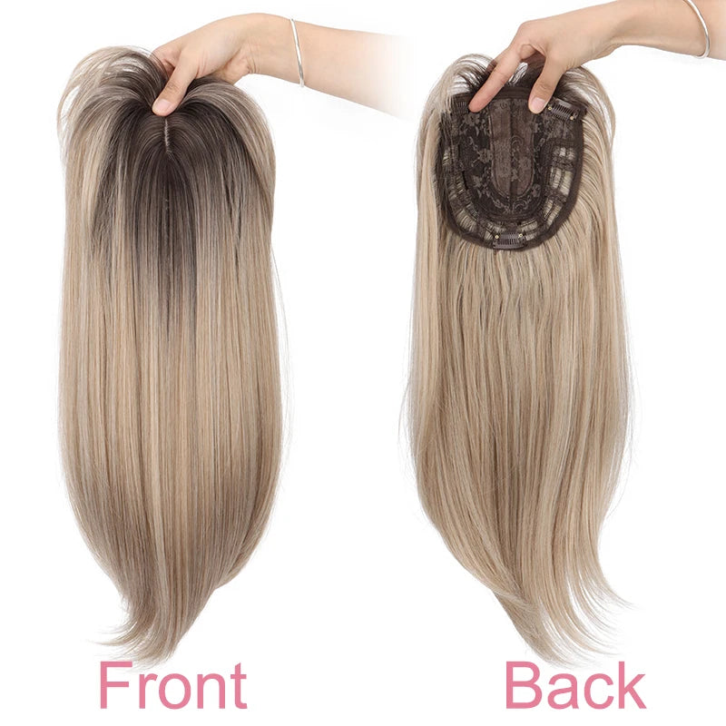 20-Inch Straight Hair Topper with Bangs for Thinning Hair
