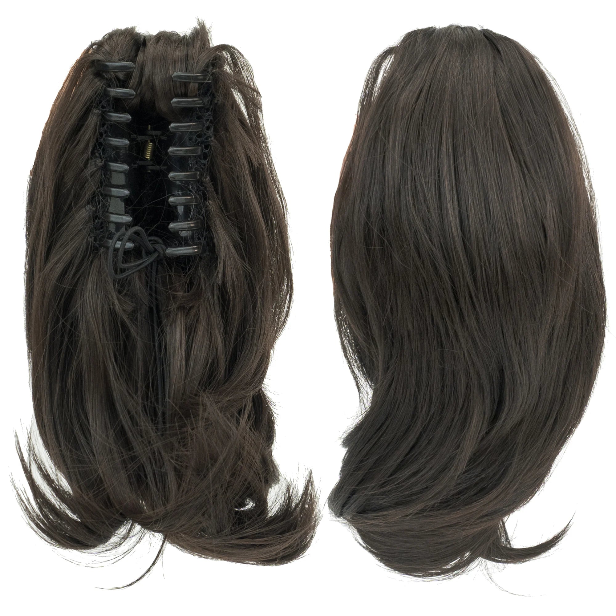 Short Straight Synthetic Claw Ponytail Hair Extension - 13