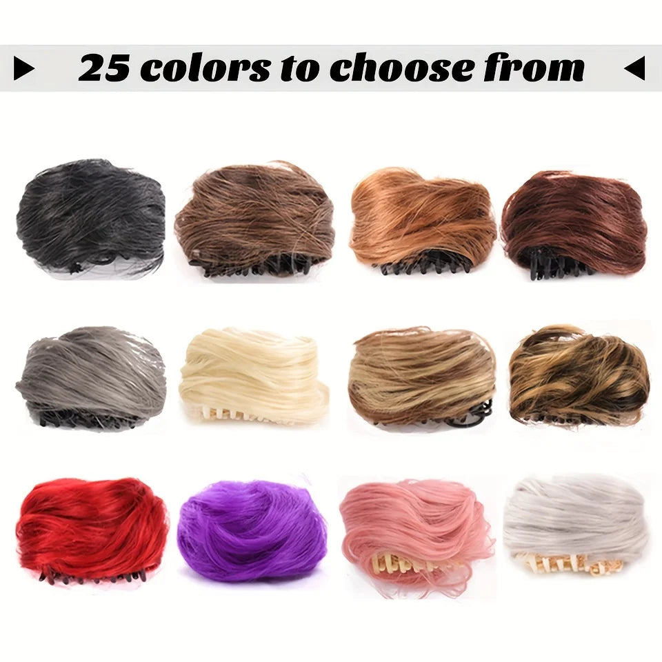 Synthetic Braid Hair Scrunchie for Instant Messy Bun Updos