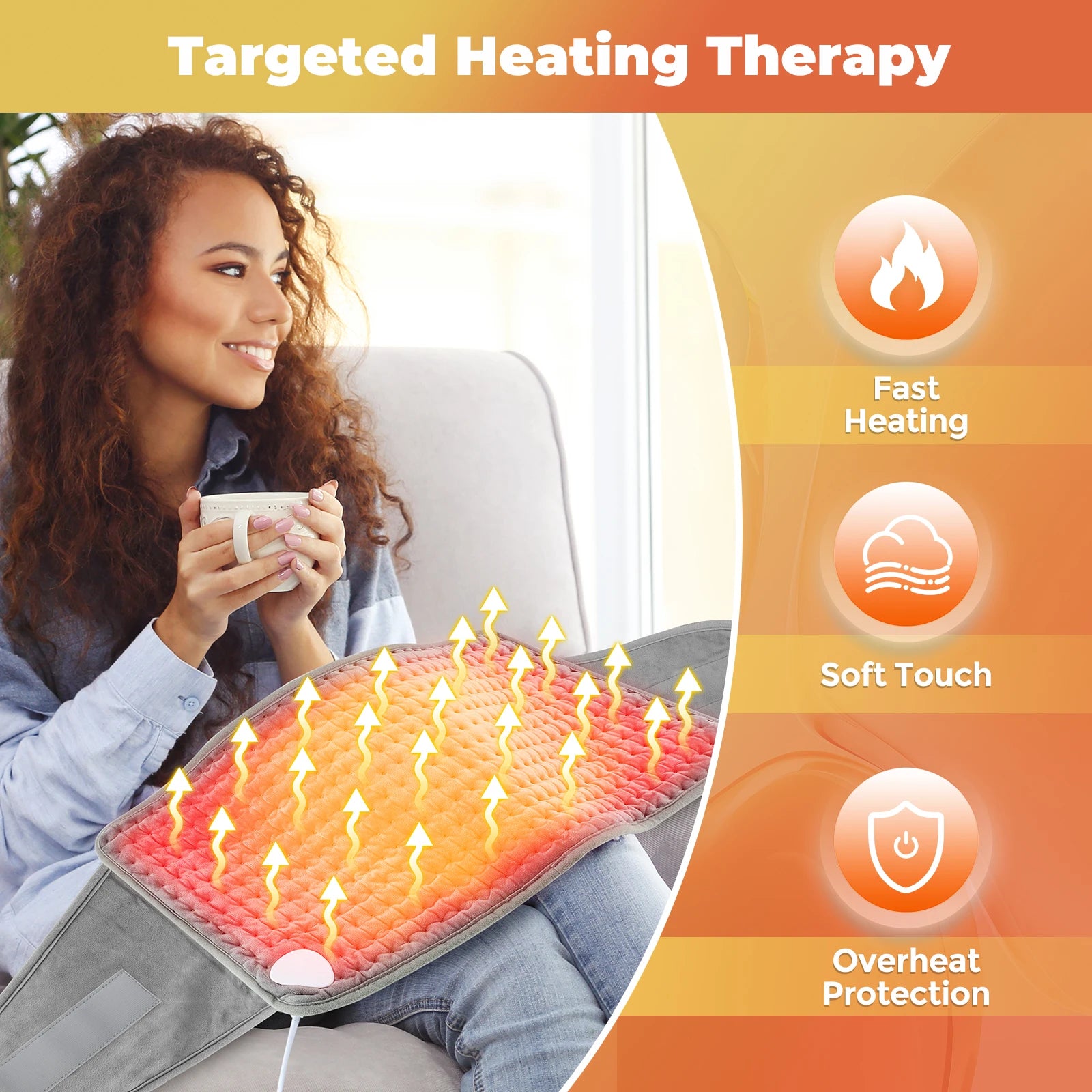 Electric Heated Lumbar Support Belt for Back Pain and Muscle Relief - 2