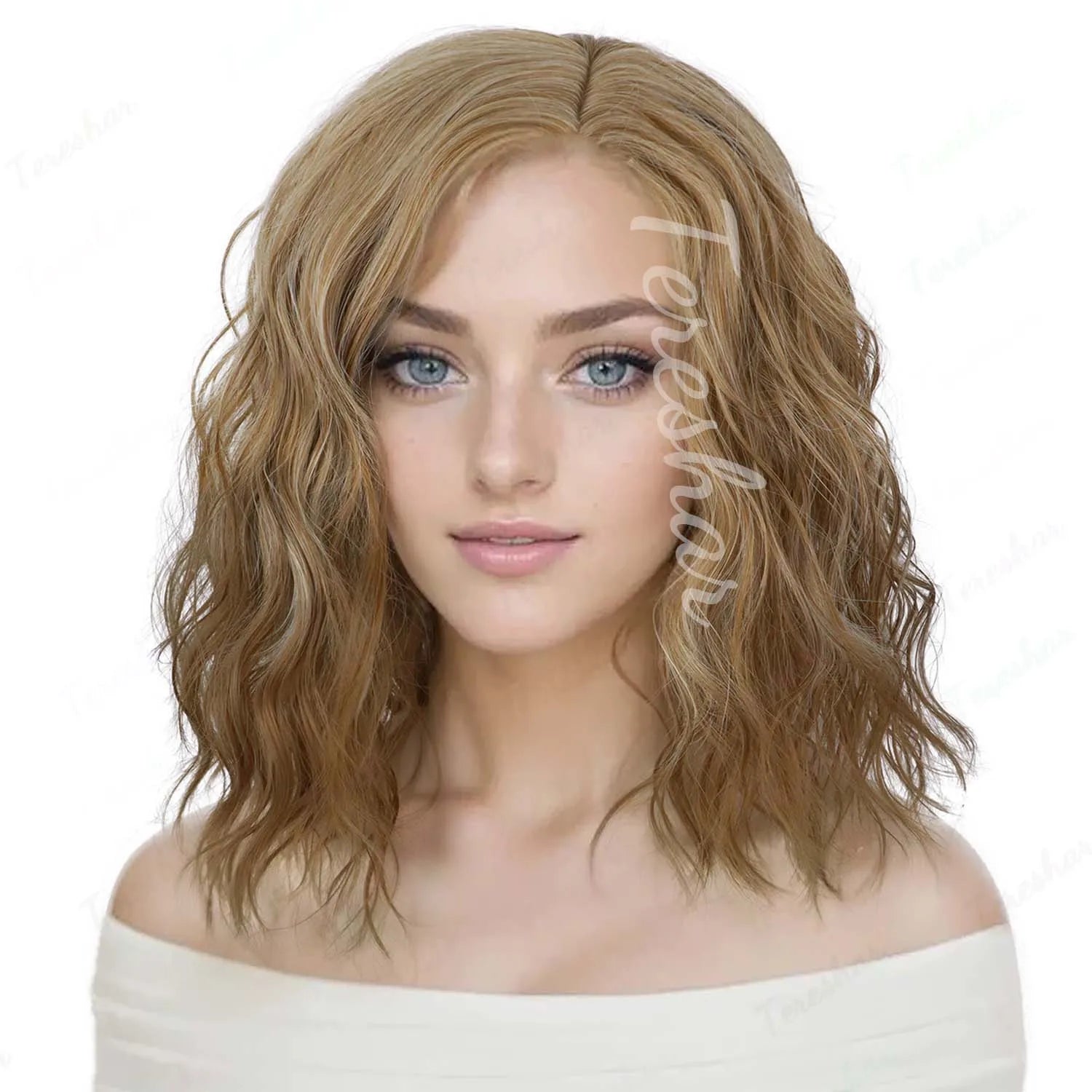 Short Curly Bob Wig for Halloween Costume and Cosplay Parties - 15