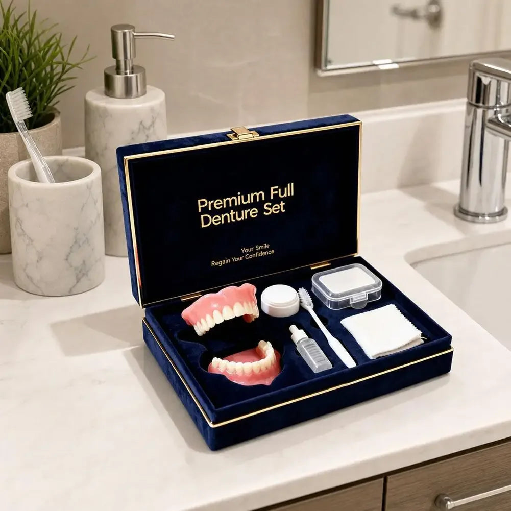 Instant Smile Full Mouth Denture Set for Men and Women