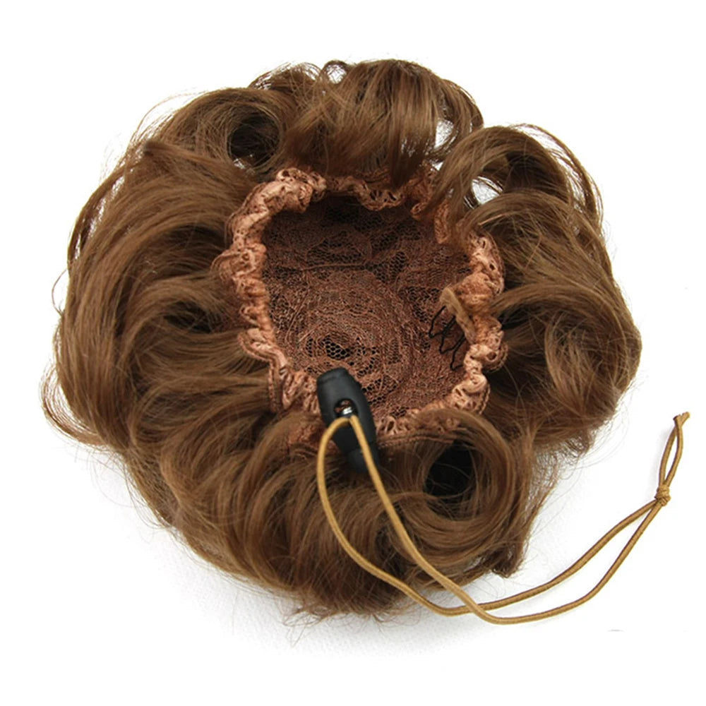 Curly Messy Hair Bun Scrunchie for Instant Volume