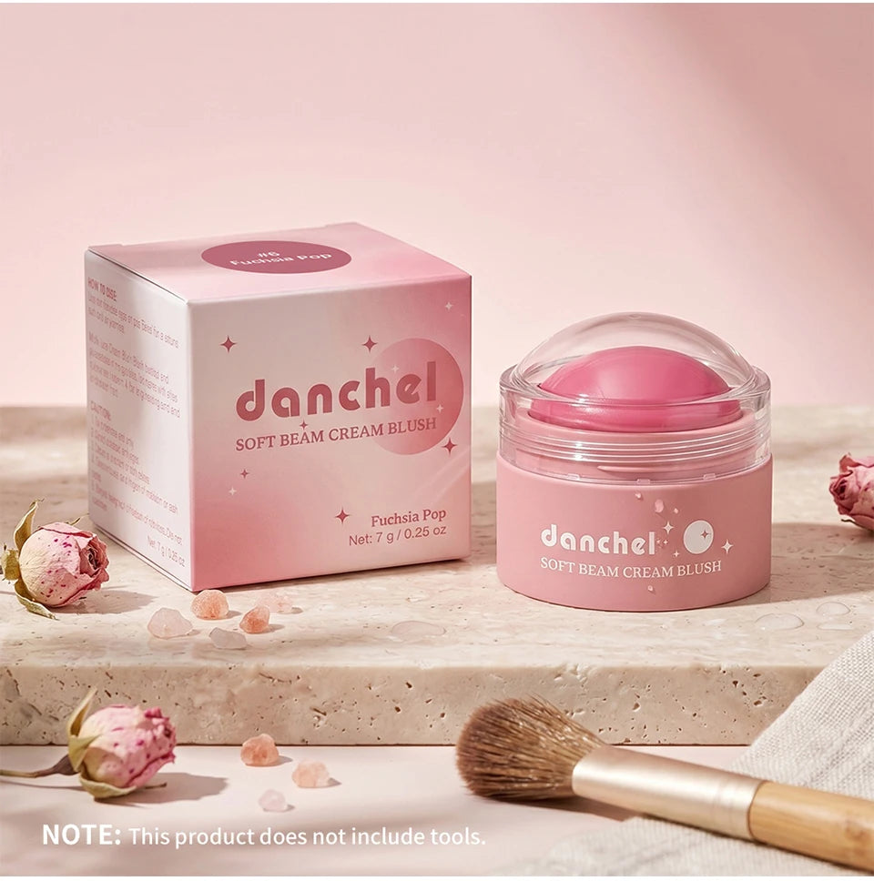 Long-Lasting Soft Cream Blush for Cheeks, Lips, and Eyes
