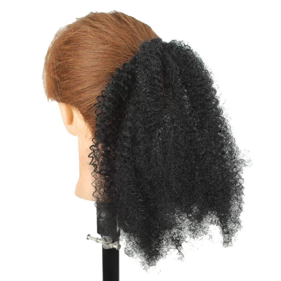 10-Inch Curly Afro Puff Ponytail for Women - 3