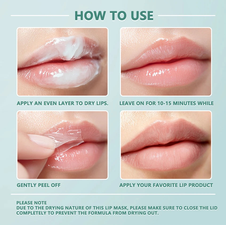 Cooling Peel-Off Lip Mask for Hydrating and Smoothing Dry Cracked Lips