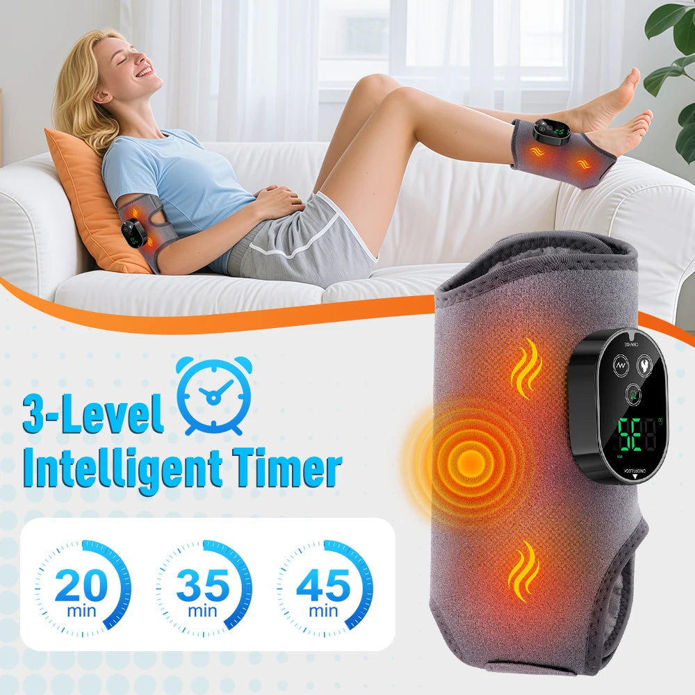 Heated Vibration Ankle and Foot Massager for Pain Relief and Recovery - 10