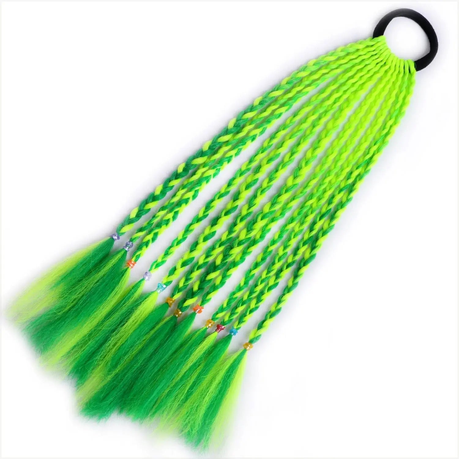 12-Inch Ombre Braided Ponytail Extension for Kids and Adults - 11