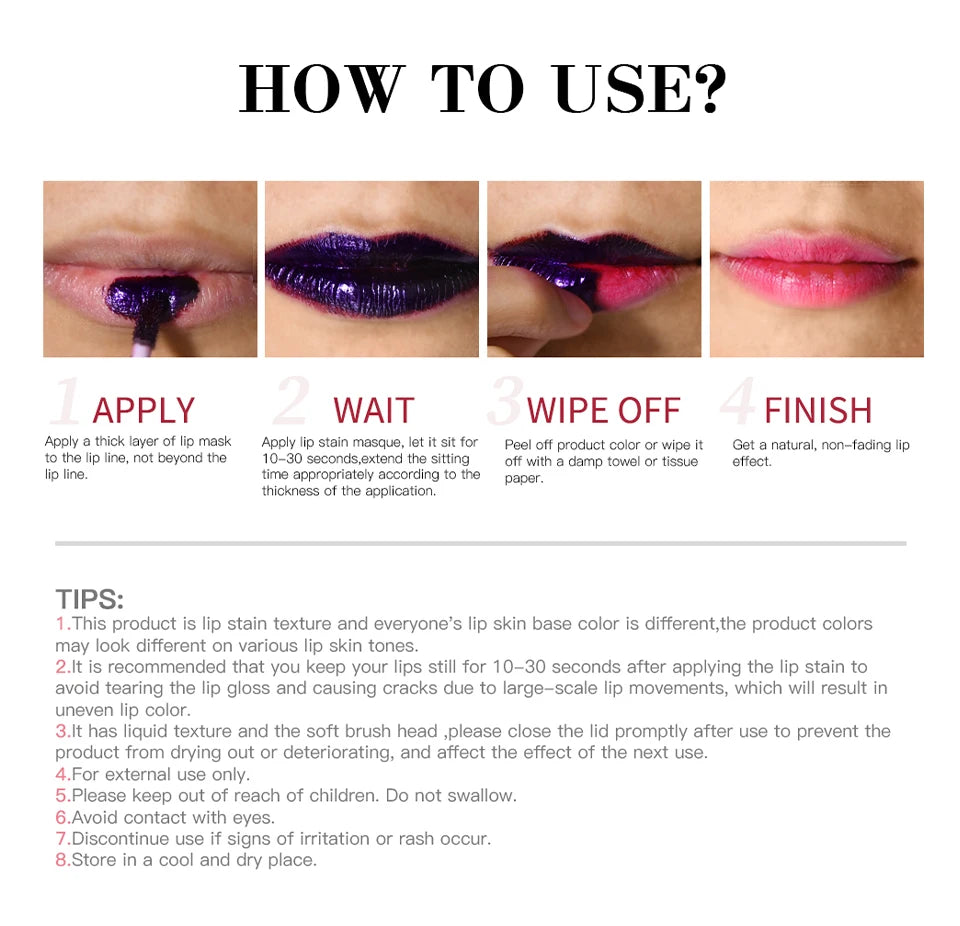 Long-Lasting Waterproof Peel-Off Lip Stain for All-Day Matte Color - 15