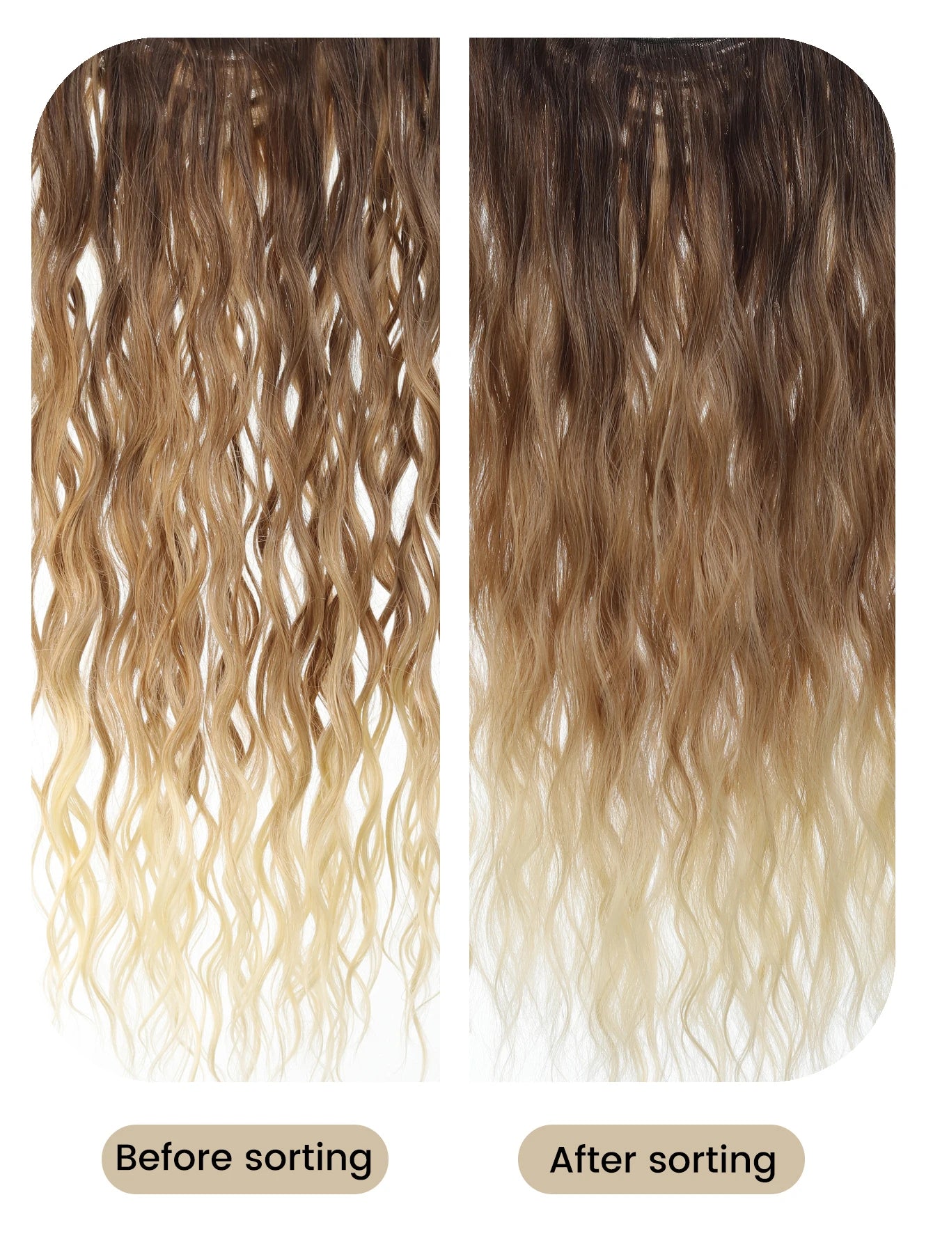 24-Inch V-Shaped Wavy Clip-In Hair Extensions for Instant Volume - 15