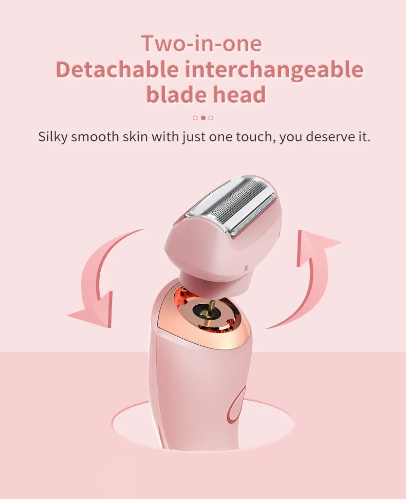 Electric Painless Hair Removal Shaver for Women's Body and Face