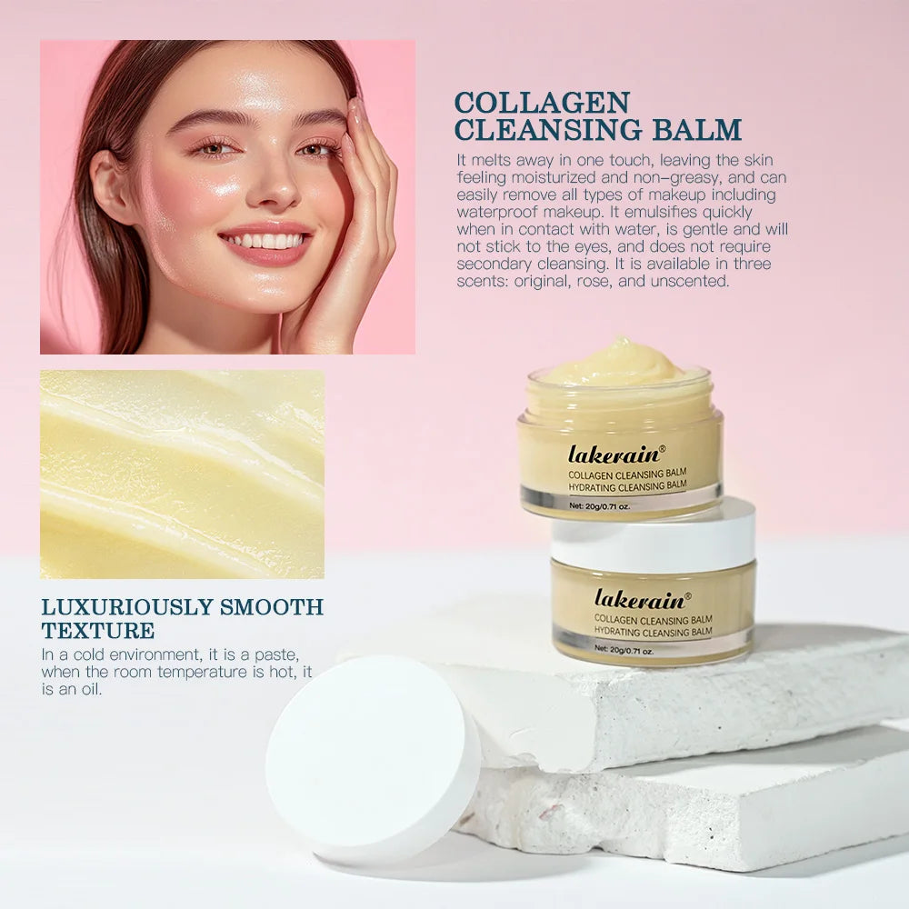 Collagen Cleansing Balm for Deep Makeup Removal and Hydrated Skin