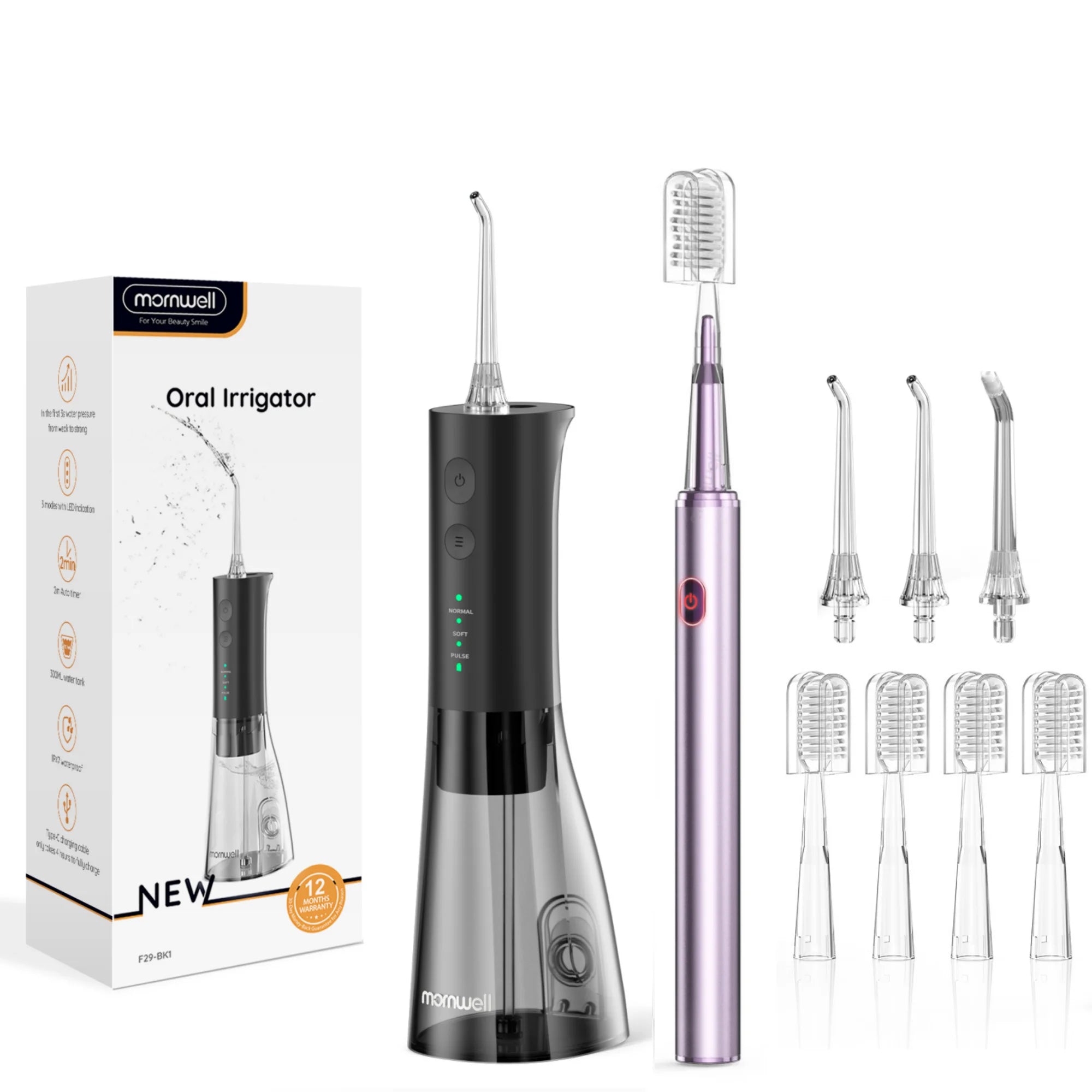 Portable Water Flosser and Electric Toothbrush Dental Hygiene Kit - 21