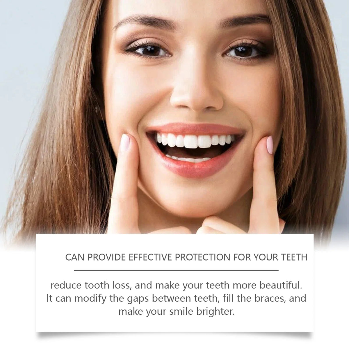 Flexible Silicone Cosmetic Denture Set for a Natural Radiant Smile