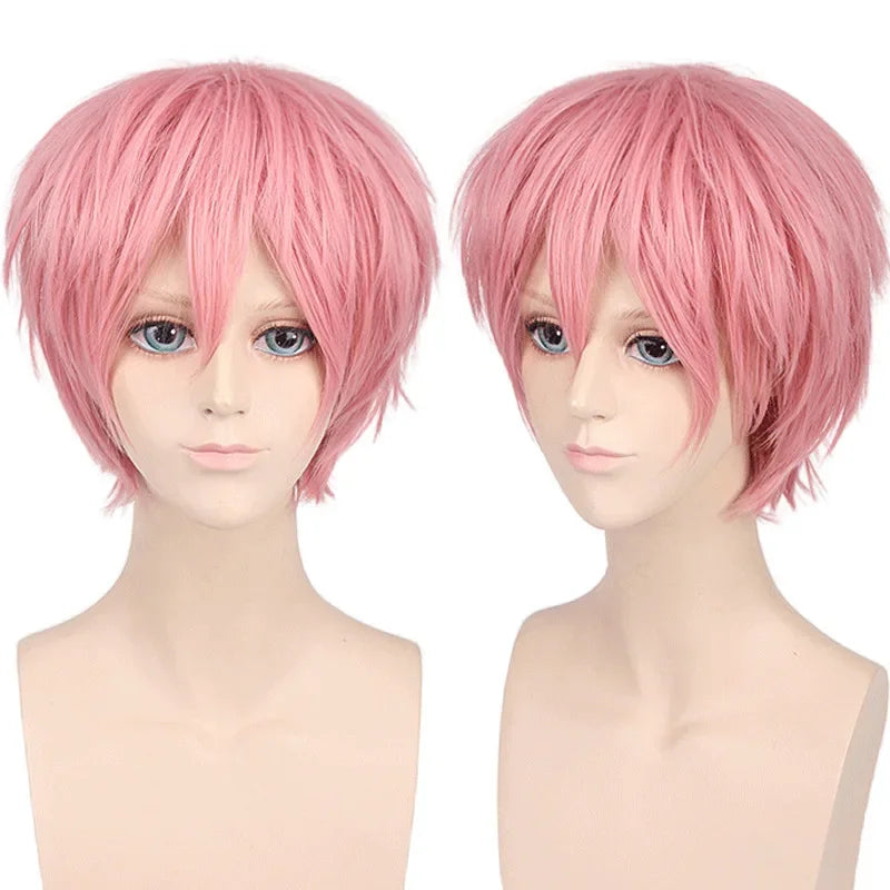 Short Curly Cosplay Wig with Bangs for Costume Parties and Daily Wear
