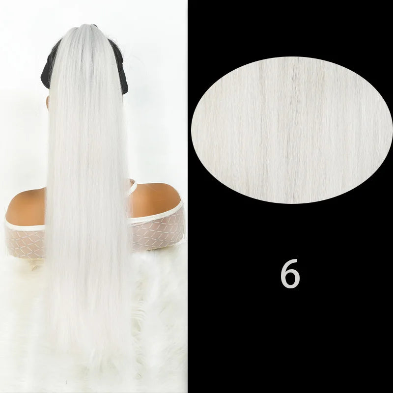 Long Straight Wrap-Around Ponytail Extension for Instant Volume - 12