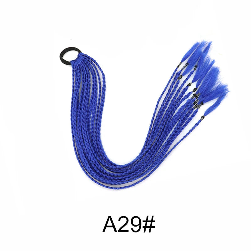 24-Inch Long Braided Ponytail Extension with Elastic Band - 17