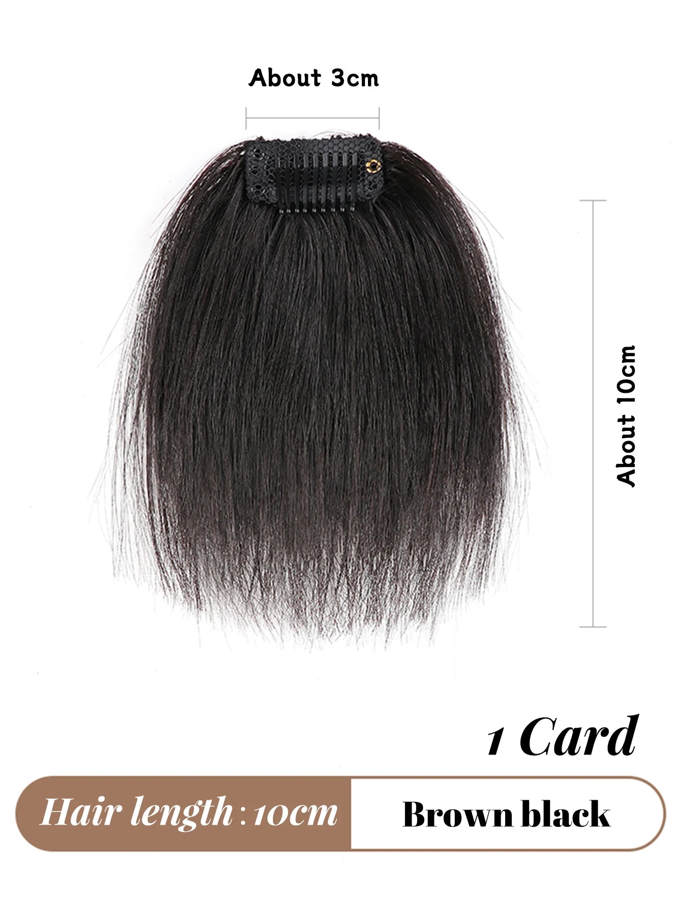 Clip-In Hair Bangs for Men High Forehead Coverage - 21