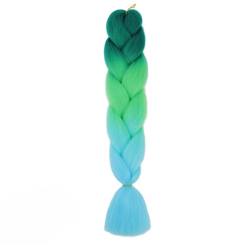 24-Inch Long Colorful Ombre Braiding Hair Extensions