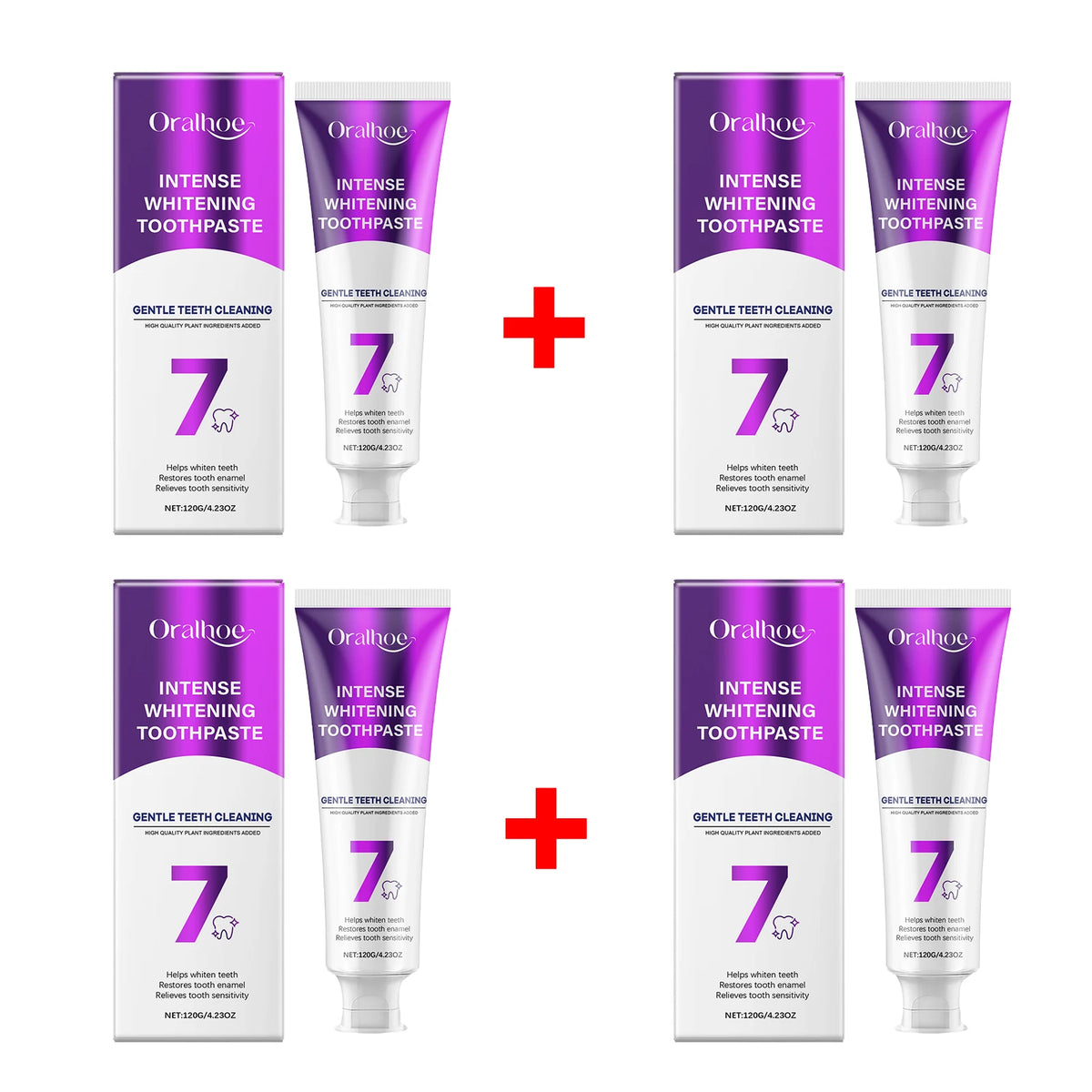 Intense Whitening Toothpaste for Stain Removal and Sensitive Teeth