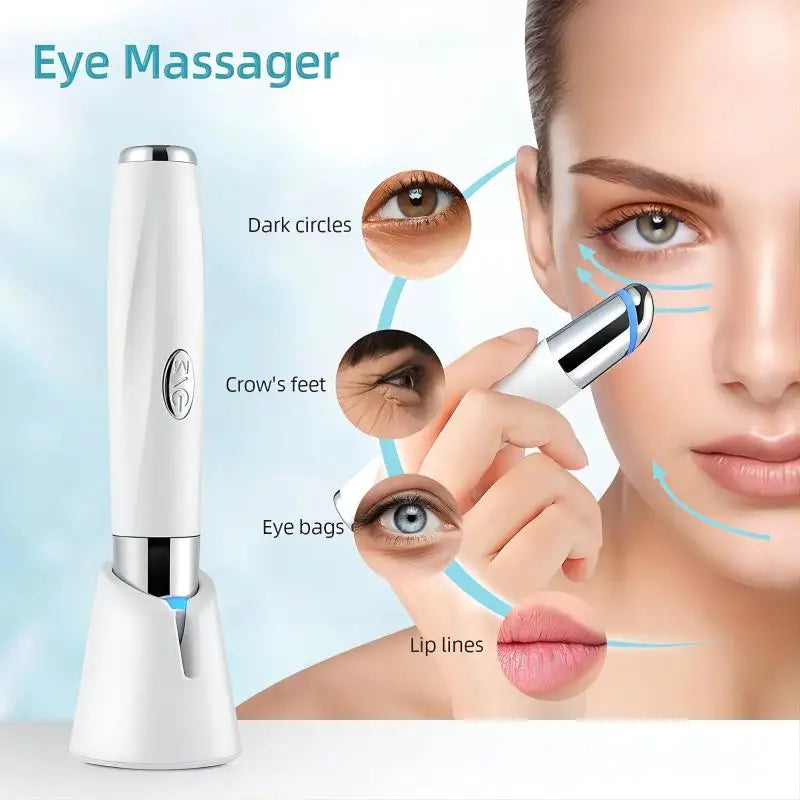 3-in-1 LED Photon Eye Massager for Dark Circles and Facial Rejuvenation - 3