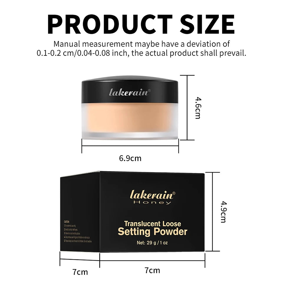 Translucent Loose Setting Powder for Flawless Matte Makeup Finish