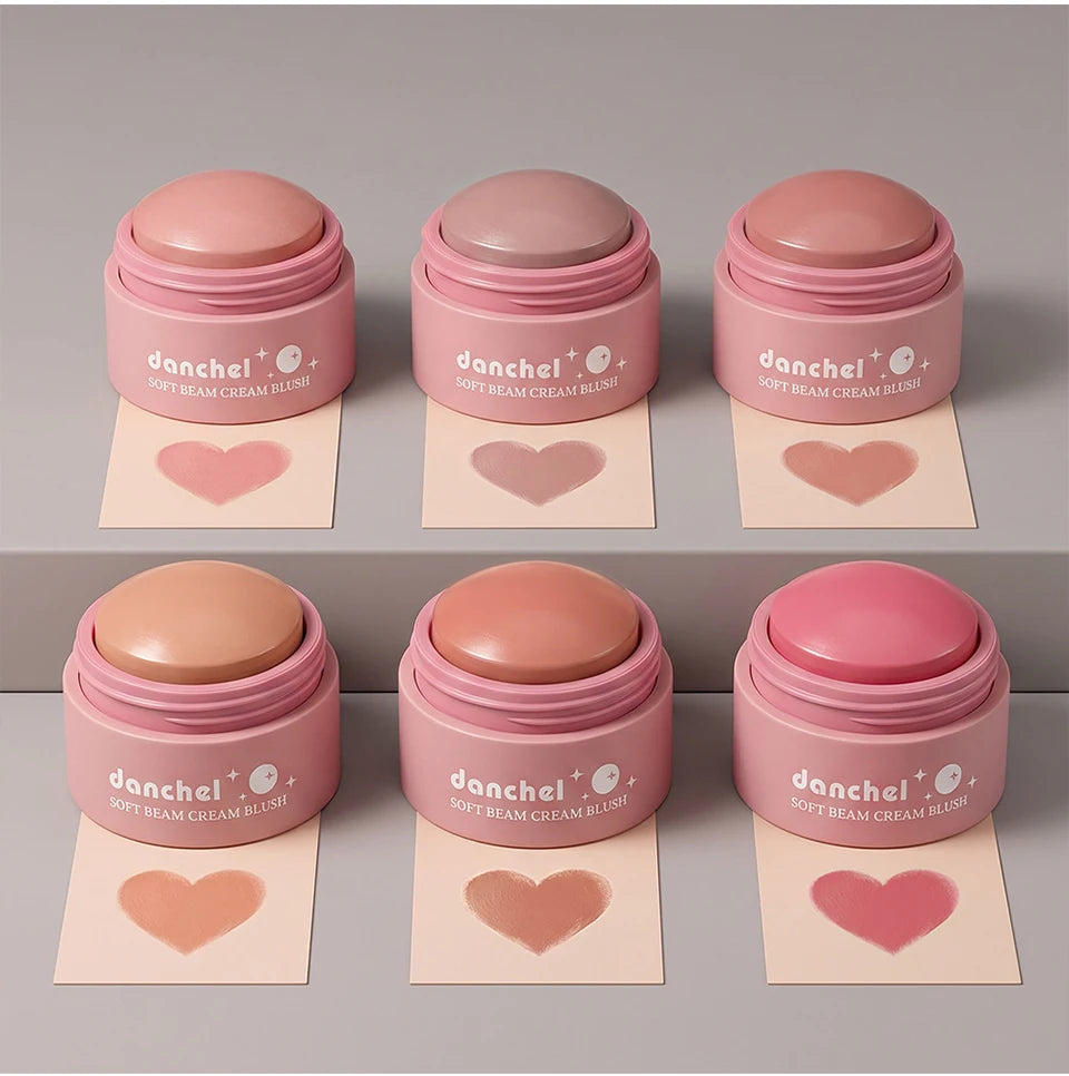 Long-Lasting Soft Cream Blush for Cheeks, Lips, and Eyes