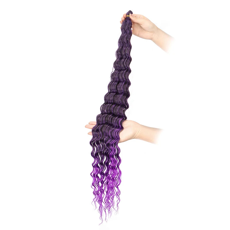30-Inch Deep Wave Pre-Stretched Crochet Braiding Hair
