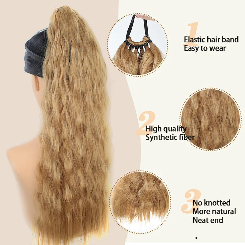 Wavy Synthetic Ponytail Extension for Instant Hair Volume - 5