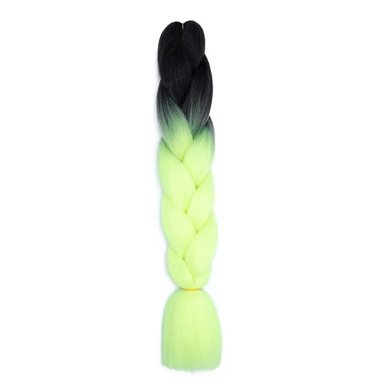 24-Inch Long Colorful Ombre Braiding Hair Extensions - 21