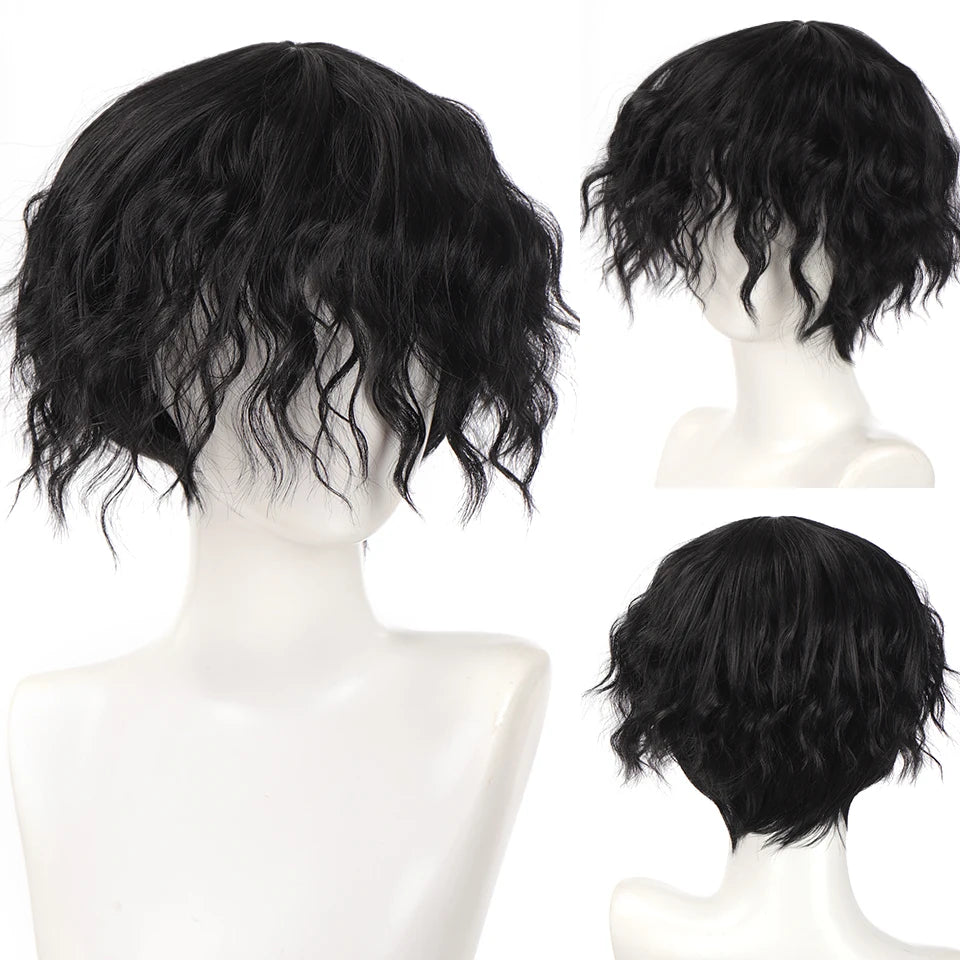 Short Curly Natural Look Wig for Men - 14