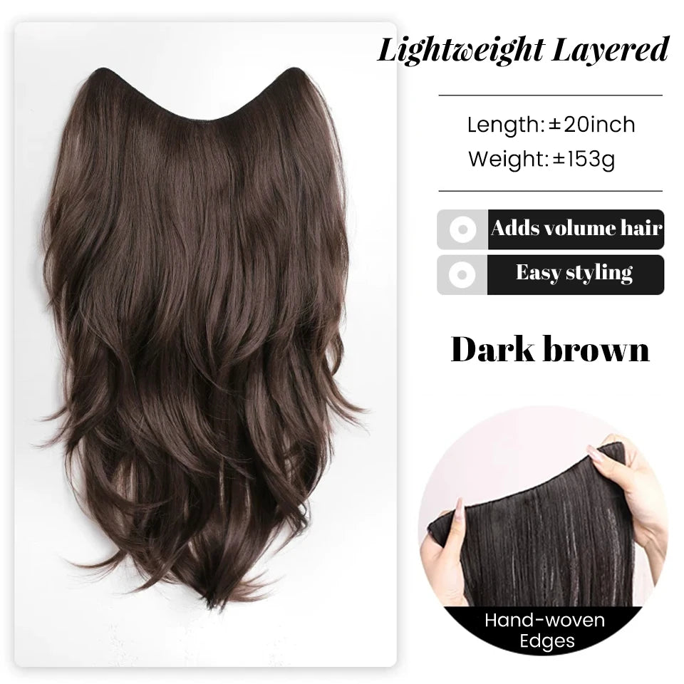 20-Inch Wavy Clip-In Hair Extensions for Instant Volume - 15