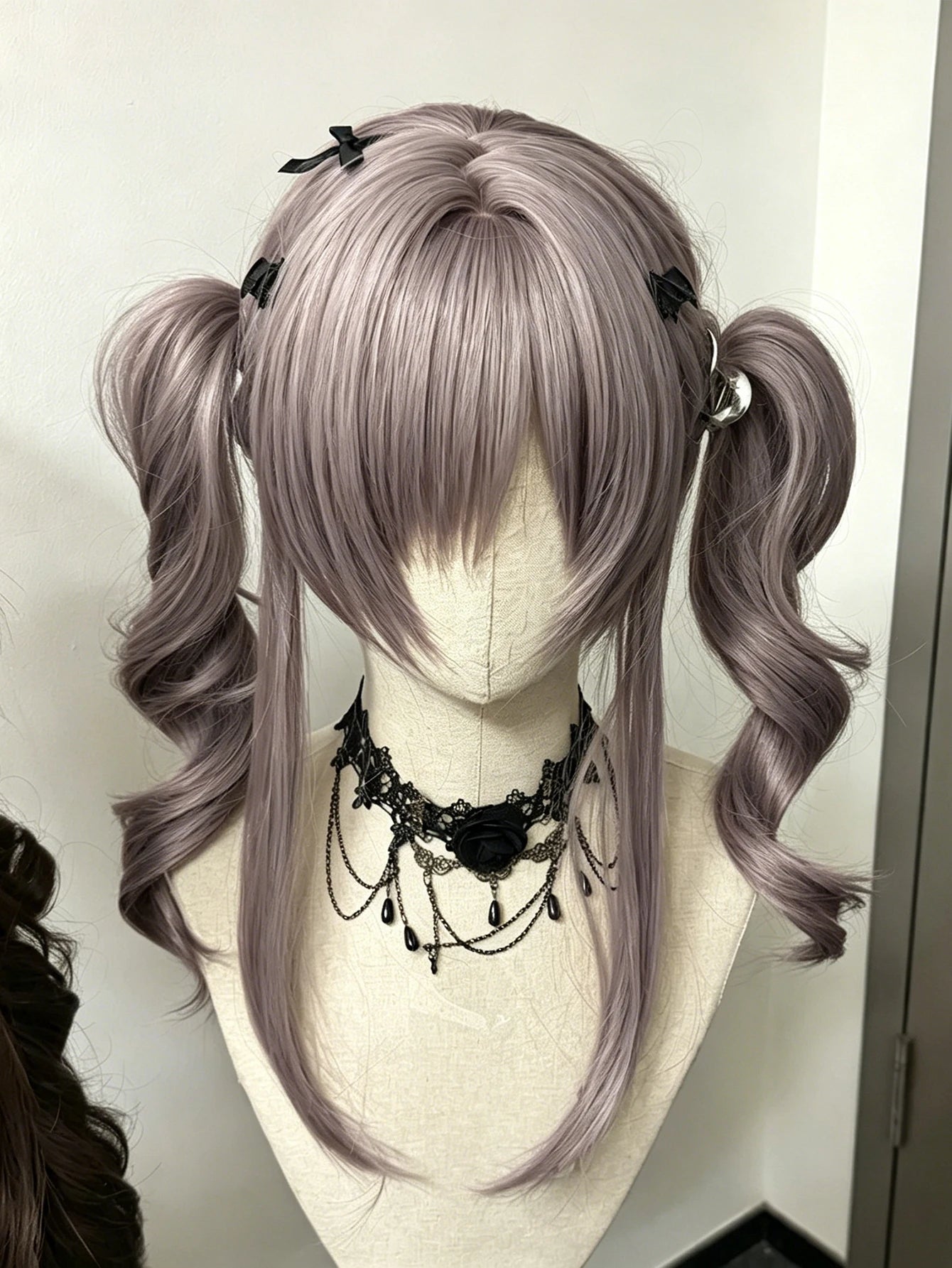 Long Curly Wavy Lolita Cosplay Wig with Ponytails for Halloween Events - 5