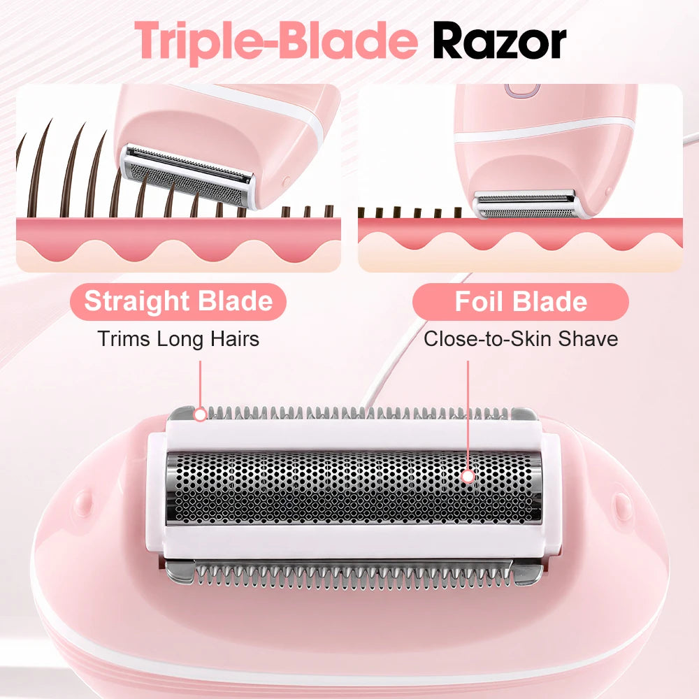 Electric Foil Shaver for Women for Smooth Body and Bikini Hair Removal - 8