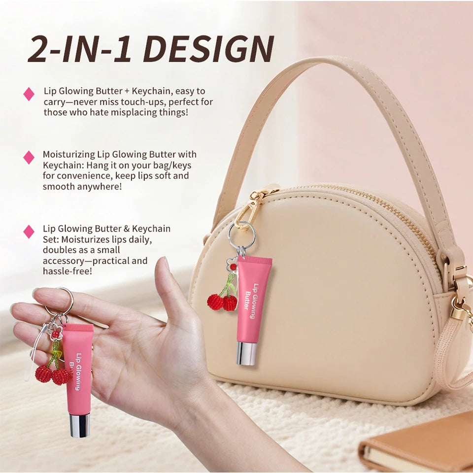 Hydrating Lip Gloss with Keychain for Long-Lasting Moisture and Shine - 10