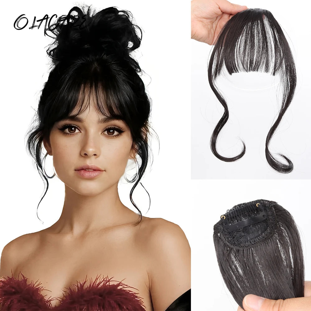Clip-in Synthetic Hair Bangs for Instant Natural Fringe Hairstyle - 7