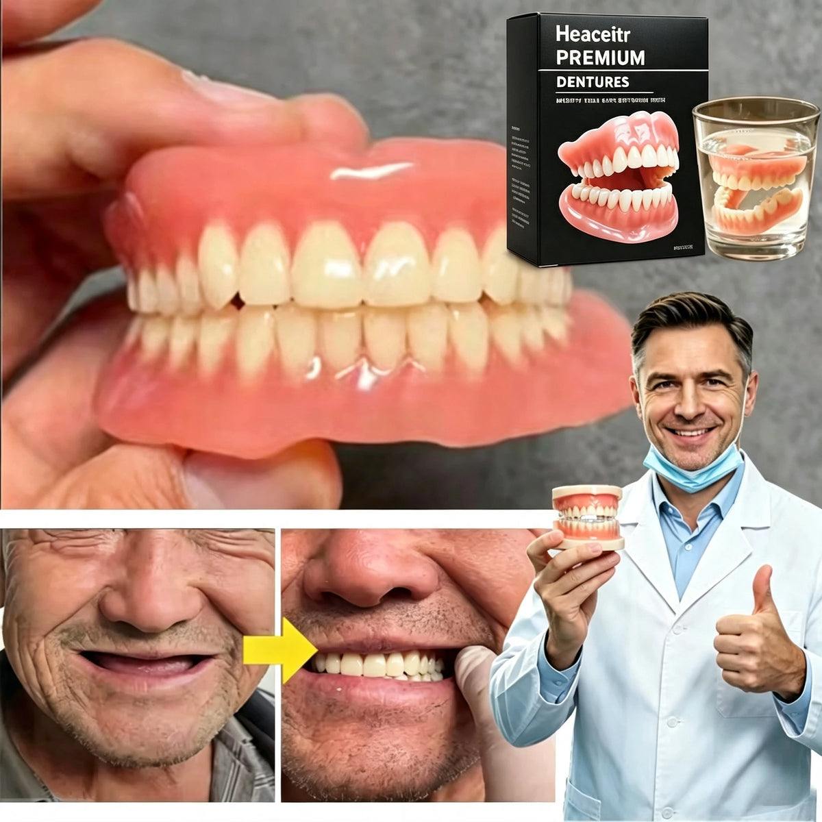Custom Fit Silicone Dentures for Comfortable and Natural Looking Smile