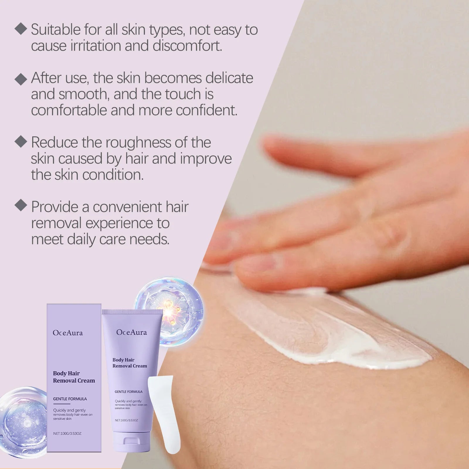 Painless Gentle Hair Removal Cream for Full Body and Sensitive Skin - 11