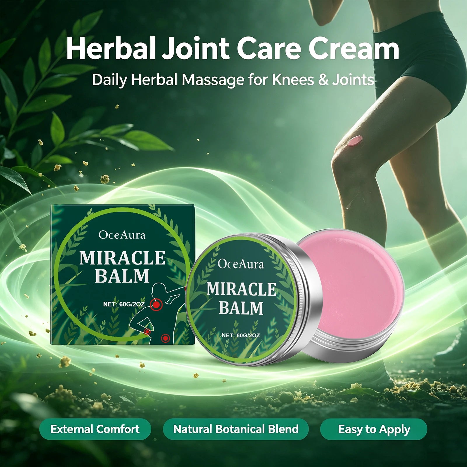 Herbal Muscle and Joint Relief Massage Balm for Daily Body Recovery - 1