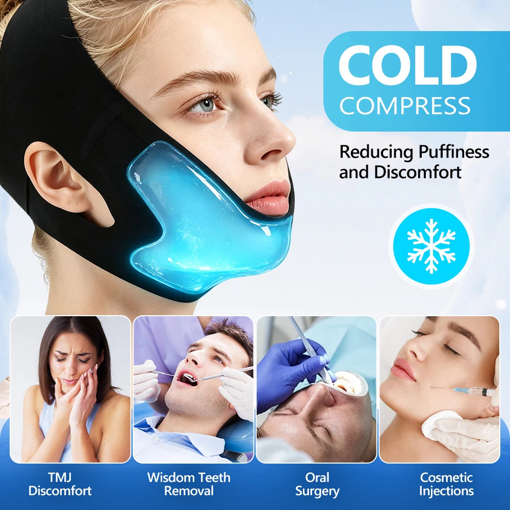 Hot and Cold V-Line Face Lifting Bandage for Jaw Relief and Firming - 3