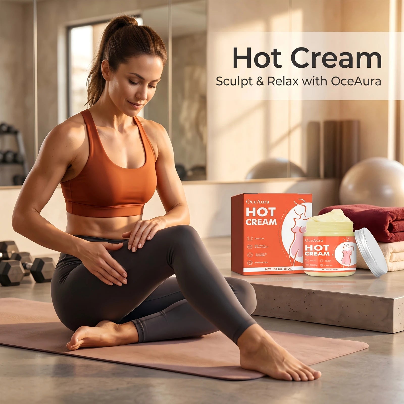 Anti-Cellulite Hot Massage Cream for Body Slimming and Skin Tightening - 1